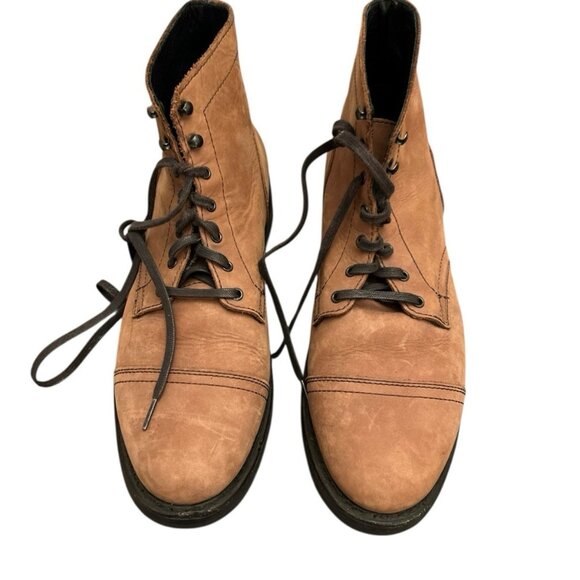 Thursday Boots Mens Size 12 Wide Captain Lace Up Cap Toe Brown Nubuck Leather - Picture 13 of 16